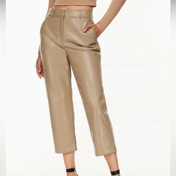 Aritzia Babaton Command Cropped Faux Leather Pants - Picture 1 of 3